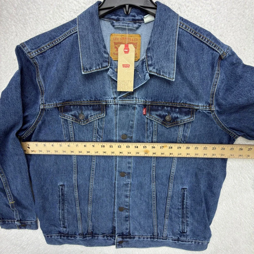 Levis Mens Blue Denim Trucker Jacket XXL 72334-0130 NWT